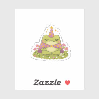 Sticker Cottagecore Frog Wizard Magic Toadstool
