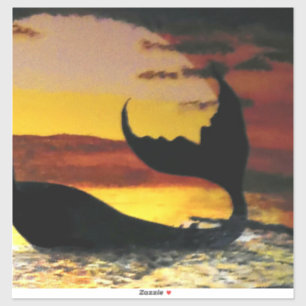 Sticker Couché de soleil de sirène #2