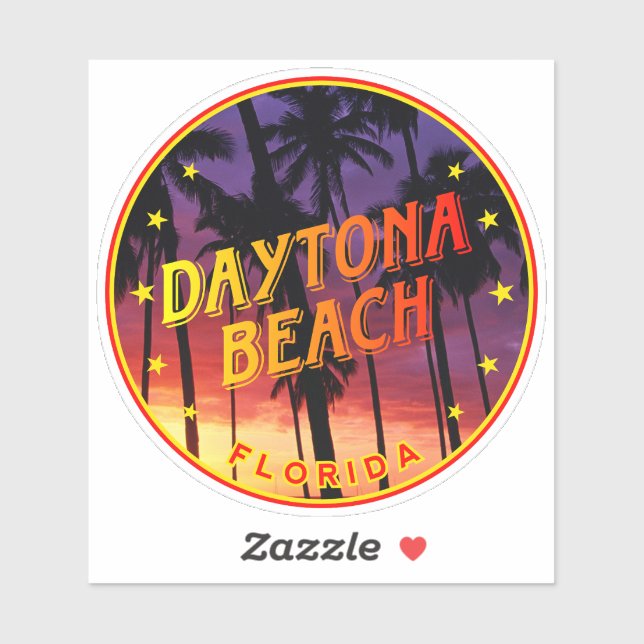 Sticker Coucher de soleil à Daytona Beach Floride, Daytona (Feuille)