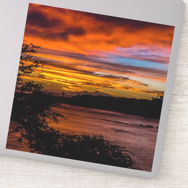 Sticker Coucher de soleil à Praia, Cap Vert (Détail)