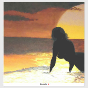 Sticker Coucher de soleil de la sirène #1