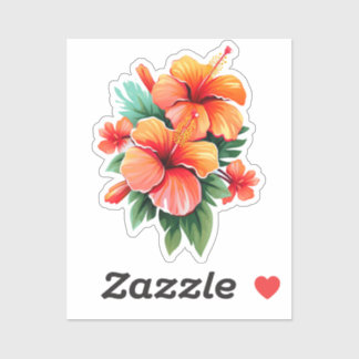 Sticker Coucher de soleil tropical : Hibiscus Harmony