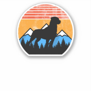 Sticker Coucher de soleil Vintage Retro Perturbé