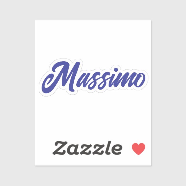 Sticker Couleur bleu profond, calligraphie moderne simple  (Feuille)