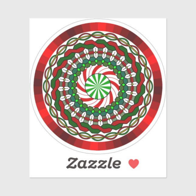 Sticker couleur de contour de Noël (Feuille)