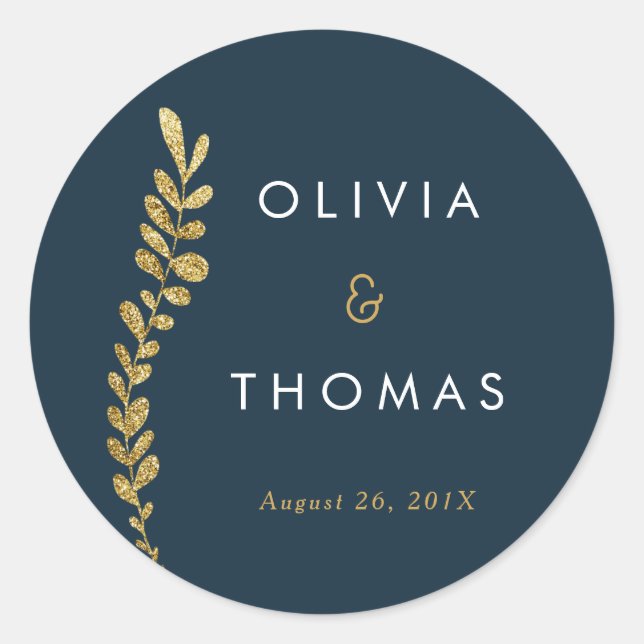 Sticker couleur feuille or modifiable, Sticker Fav (Devant)