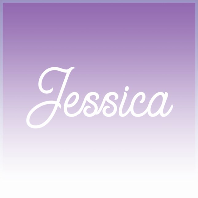 Sticker Couleur ombrée violette (modifiable) et votre text (Devant)