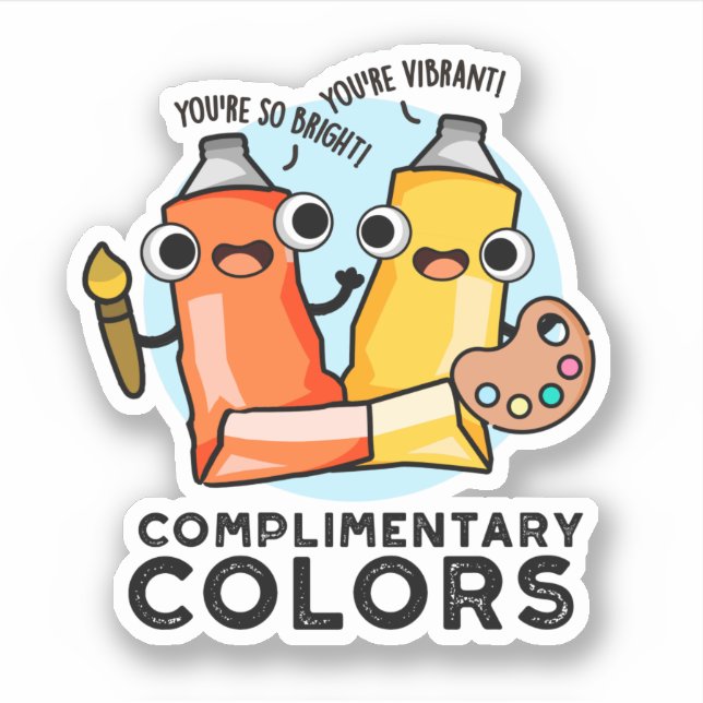 Sticker Couleurs Compliables Funny Paint Pun (Devant)