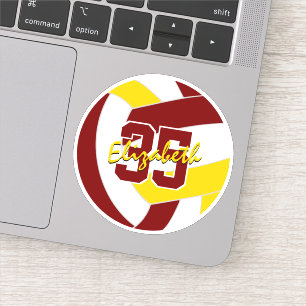 Sticker couleurs de l'équipe de volley-ball en or