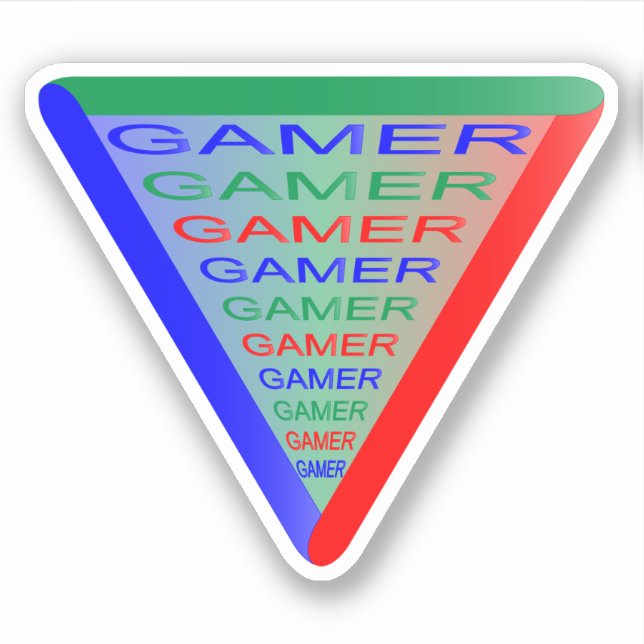 Sticker Couleurs du système de jeu Gamer 3 Ultimate RVB (Devant)