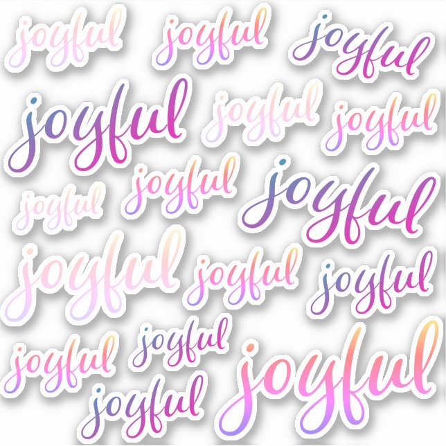 Sticker Couleurs joyeuses rose script girly vacances (Devant)