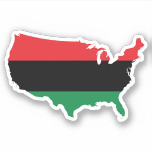 Sticker Couleurs rouges, noires et vertes de