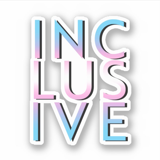 Sticker Couleurs Trans Inclusives (Devant)