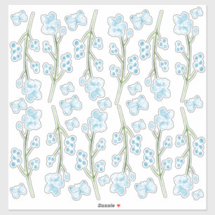 Sticker Couloir de chambre Bleu Papillon Haven Ensemble d'