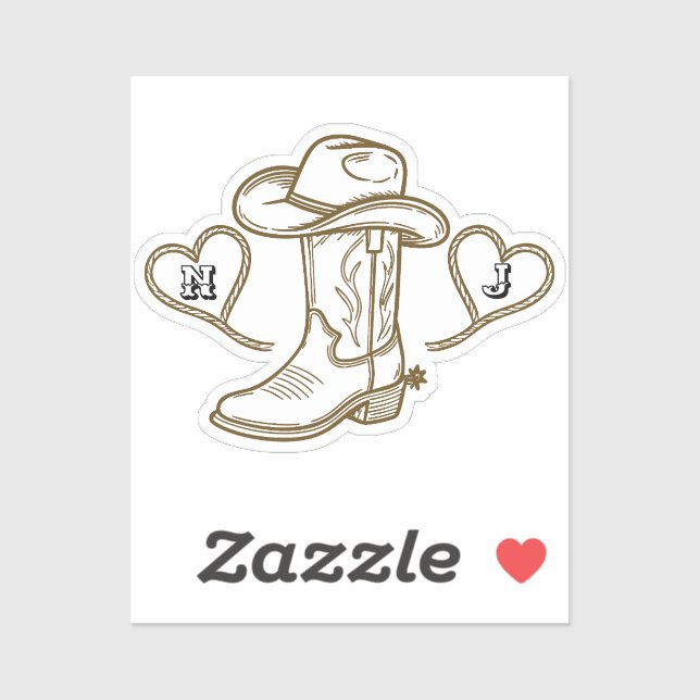 Sticker Country Western Vintage Dernier Rodéo Enterrement  (Feuille)