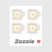 Coupe De Café Couleur Aquarelle Cute Avec Coeur