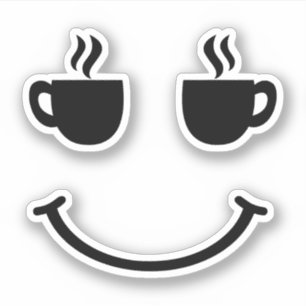 Sticker Coupe de café sourire