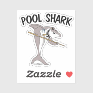 Sticker Coupe de contour de requin de la piscine