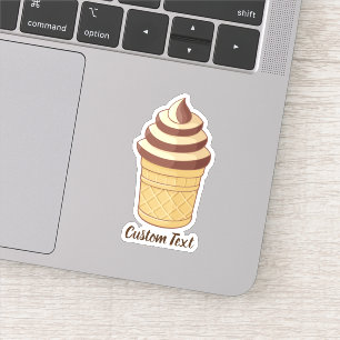 Sticker Coupe de glace deux saveurs