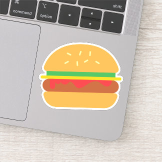 Sticker coupe hamburger de restauration rapide
