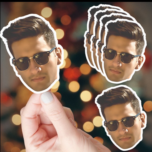 Sticker Coupe personnalisée de visage enterrement de vie d (Créateur téléchargé)