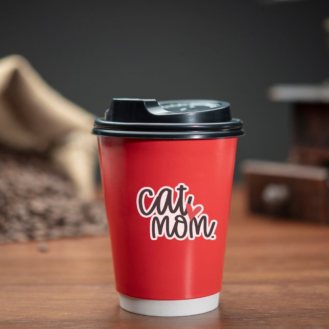 Sticker Coupe personnalisée pour maman chat mignonne (This cute sticker is purr-fect for proud cat moms!)