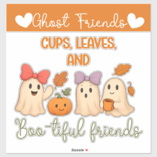 Sticker Coupes d'automne, Feuilles et compagnons pleins de