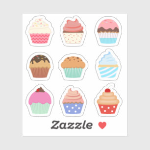 Sticker Coupettes colorées mignonnes Muffins Planificateur