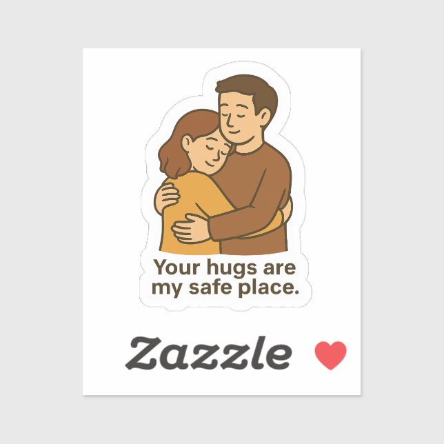 Sticker Couple d'accroupie à l'endroit sûr (Feuille)