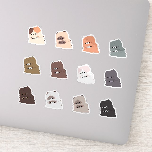 Sticker Couple de chats (Détail)
