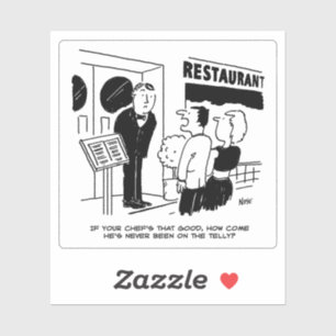 Sticker Couple Visting Restaurant renseignez-vous sur Chef