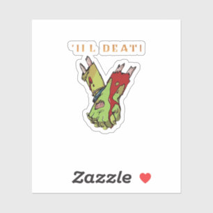 Sticker Couple Zombie Jusqu'À La Mort Faire Partie Classiq