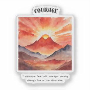 Sticker Courage positif