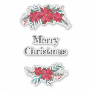 Sticker Courbe rouge Poinsettia