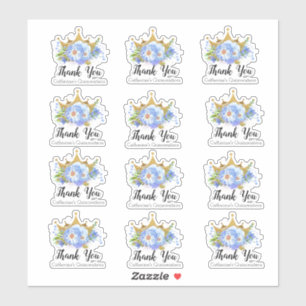 Sticker Couronne aux fleurs bleues Ensemble de Merci Quinc