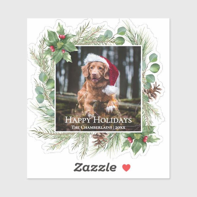 Sticker Couronne de photo de vacances pour animaux de comp (Feuille)
