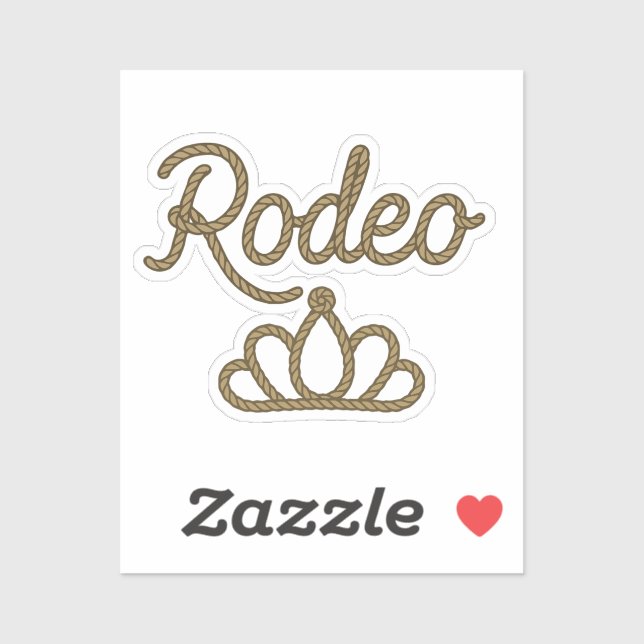 Sticker Couronne de Tiare Country Western Rodeo Queen  (Feuille)