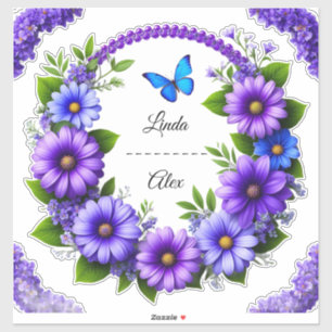 Sticker Couronne florale de mariage