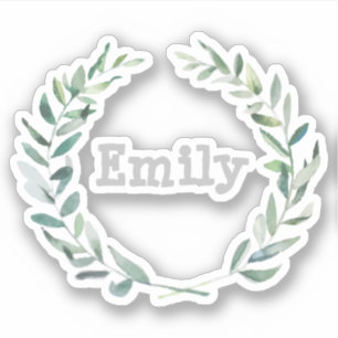 Sticker Couronne florale personnalisée