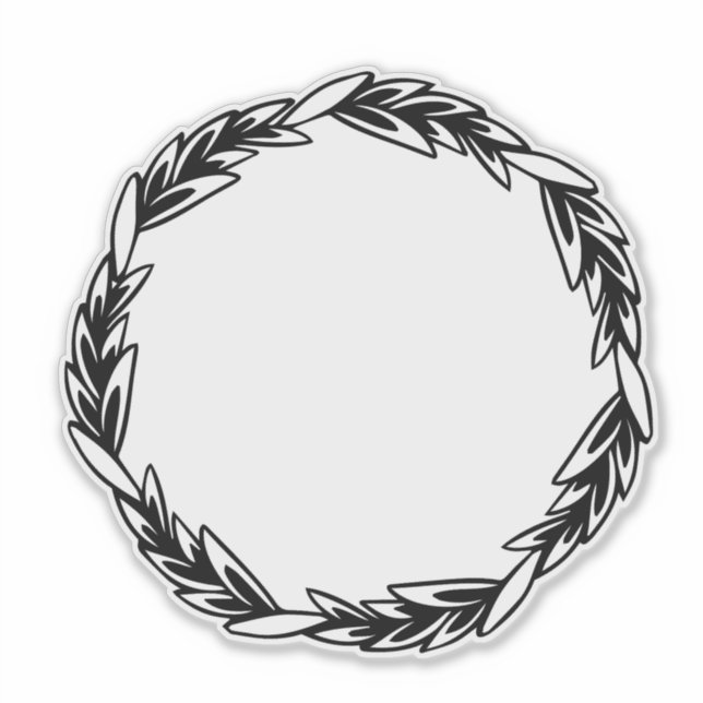 Sticker Couronne noire rustique (Devant)