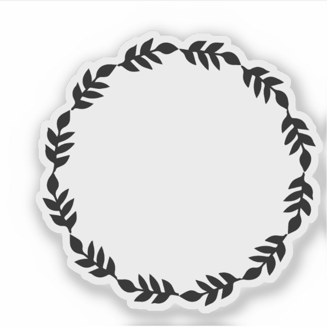 Sticker Couronne noire rustique (Devant)