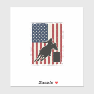 Sticker Course de tonneaux Drapeau américain Conception ve
