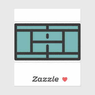 Sticker court de tennis