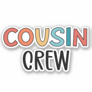Sticker Cousin Crew Matching Cousins Cute Cadeau