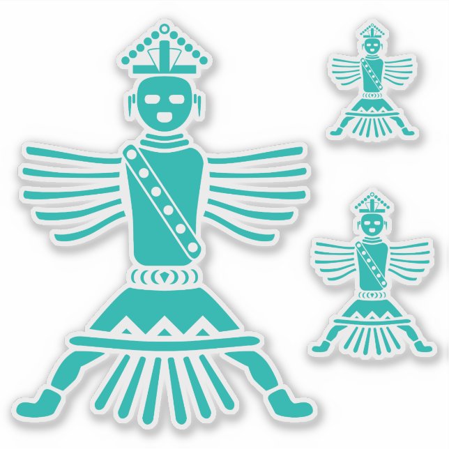 Sticker couteau turquoise (Devant)