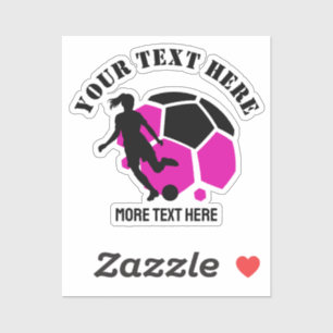 Sticker Coutume Football Fille de football enfant fête d'a