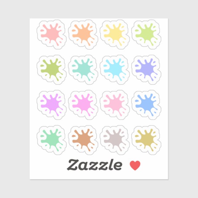 Sticker Couvertures de dates de taches de peinture Profess (Feuille)