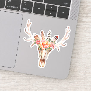 Sticker Cow Skull Pays Cottage Laptop Cutout Vinyl