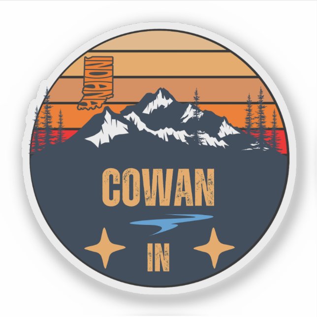 Sticker Cowan, Indiana (Devant)