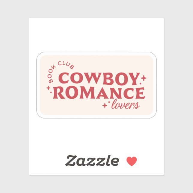 Sticker Cowboy romance club de lecture (Feuille)